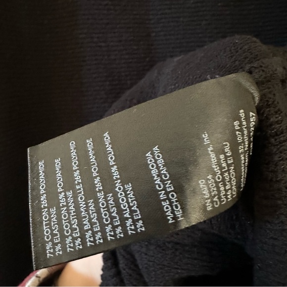 Free People Black Ottoman Slouchy Oversize Tunic Top Sweater Size S - Picture 5 of 5